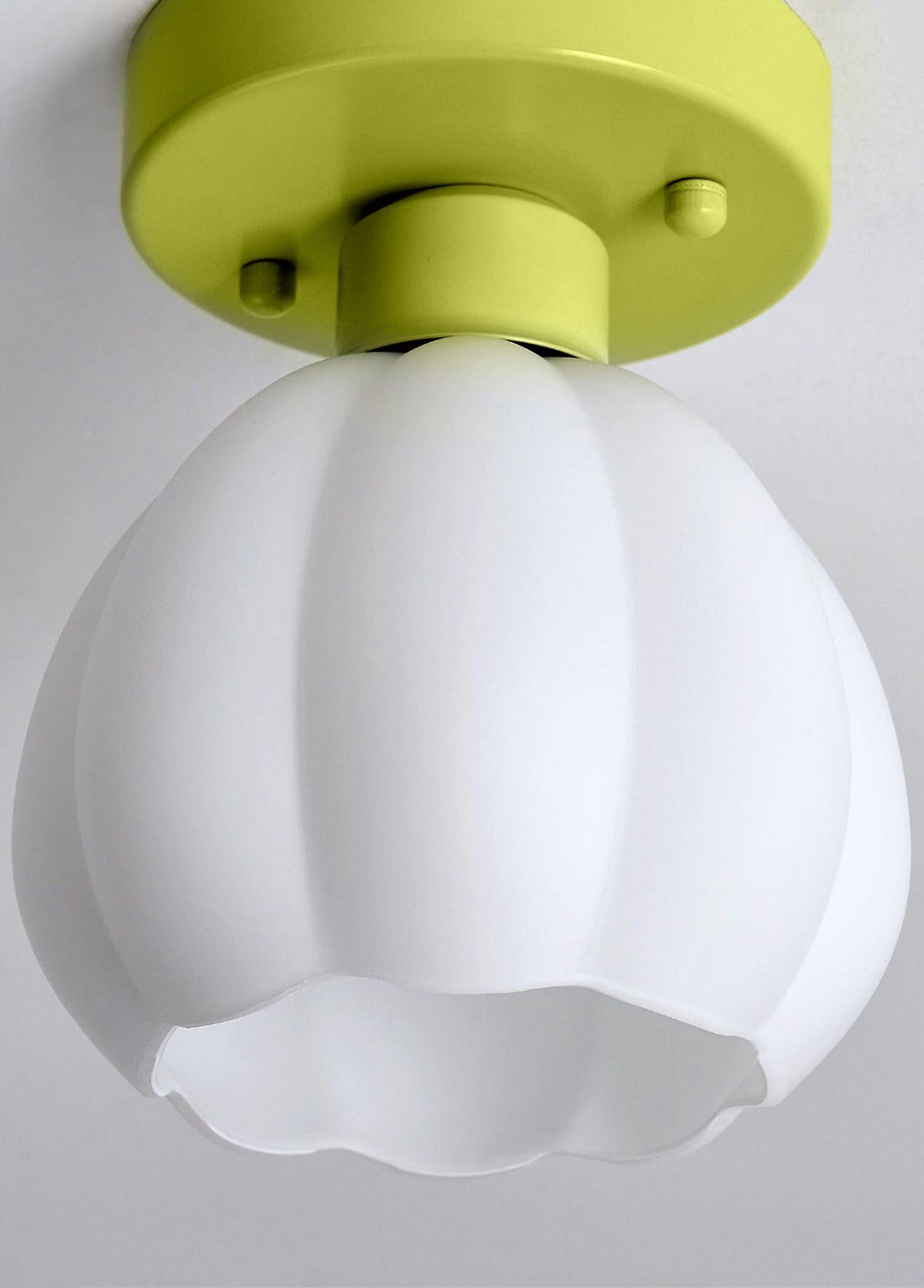 Flower-Shaped Glass Semi-Flush Ceiling Light, alternative view 5