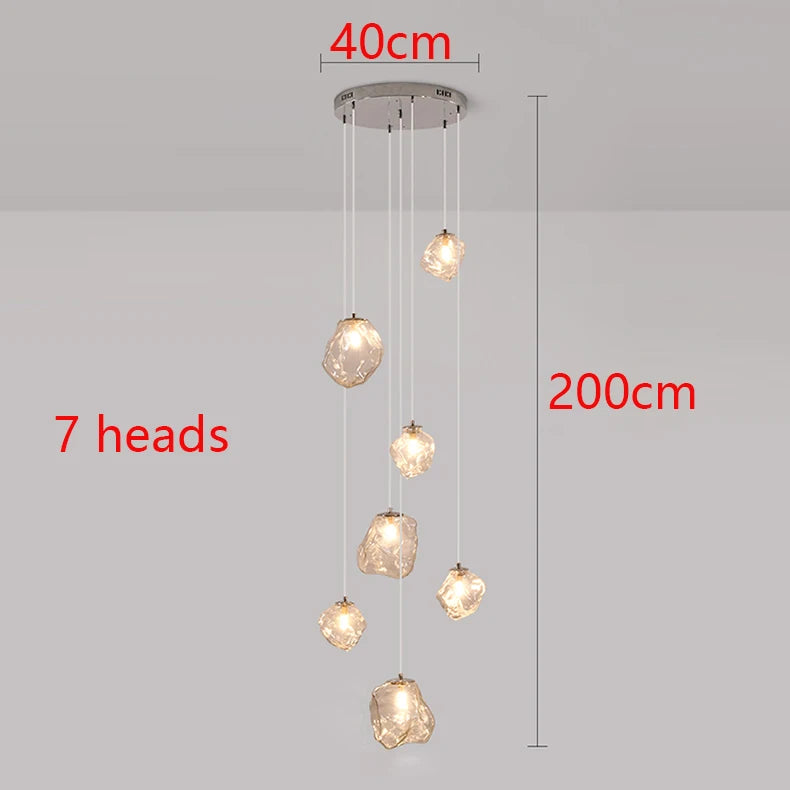 Cascade LED Staircase Chandelier