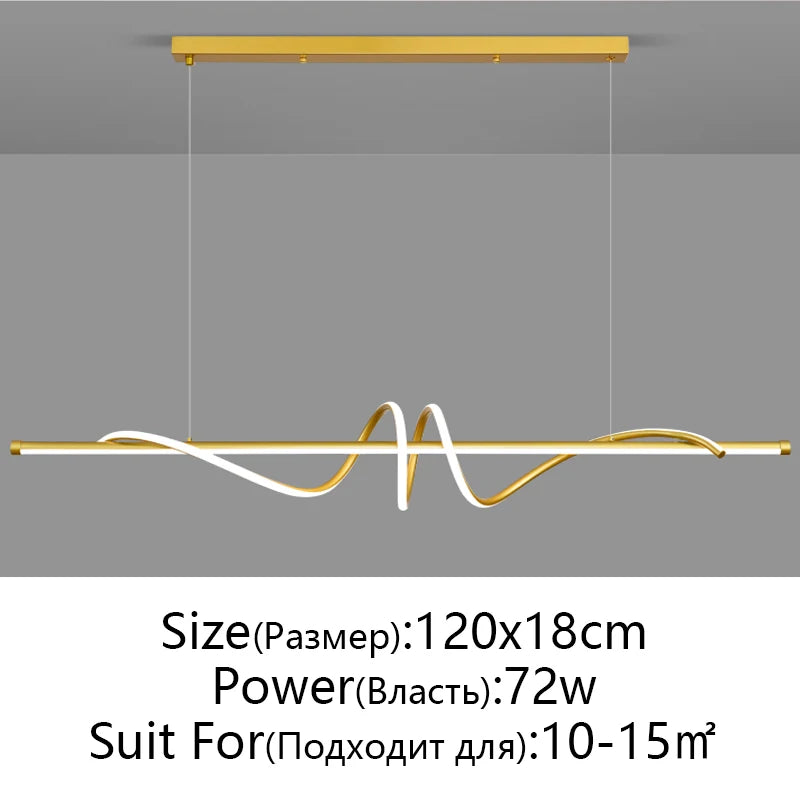 Minimalist Linear LED Chandelier