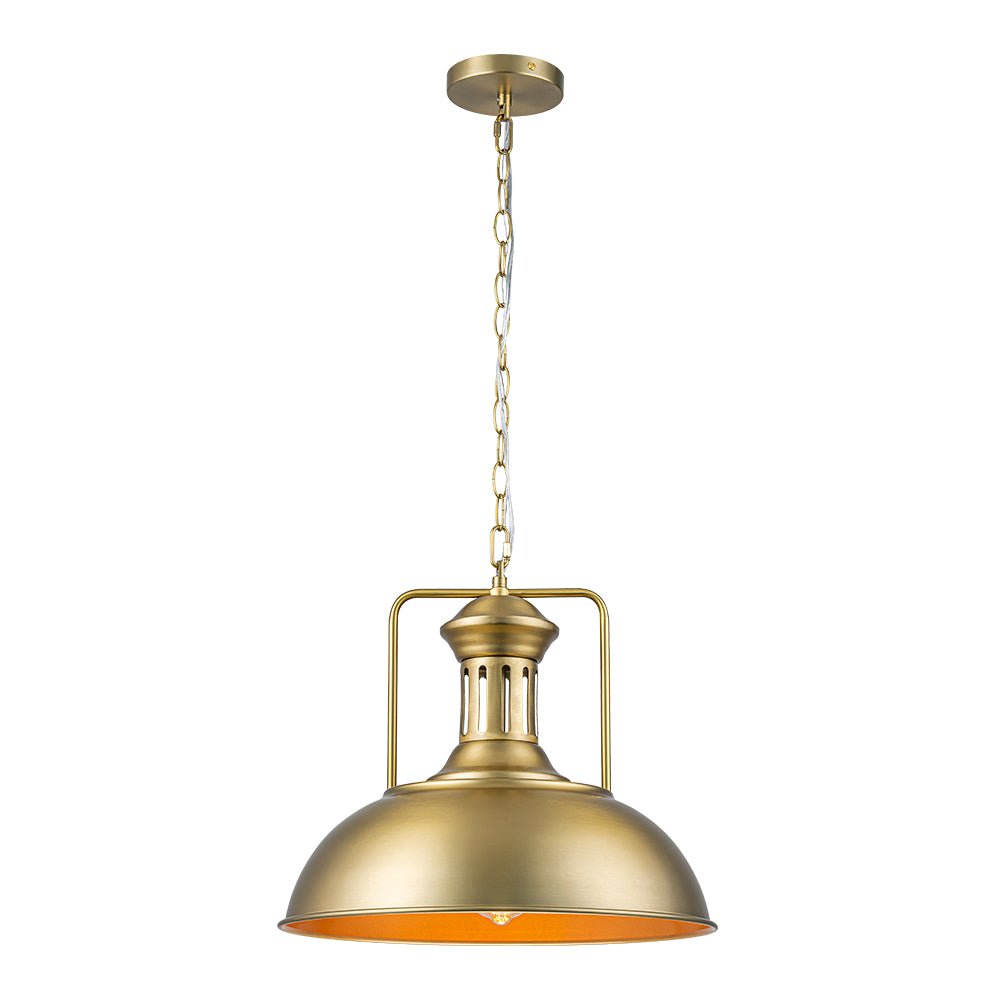 Modern Industrial 1-Light Metal Single Dome Pendant Light – alternative view 8