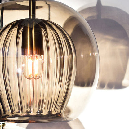 June Glass Globe Pendant Light Clear &Amber – alternative view 8