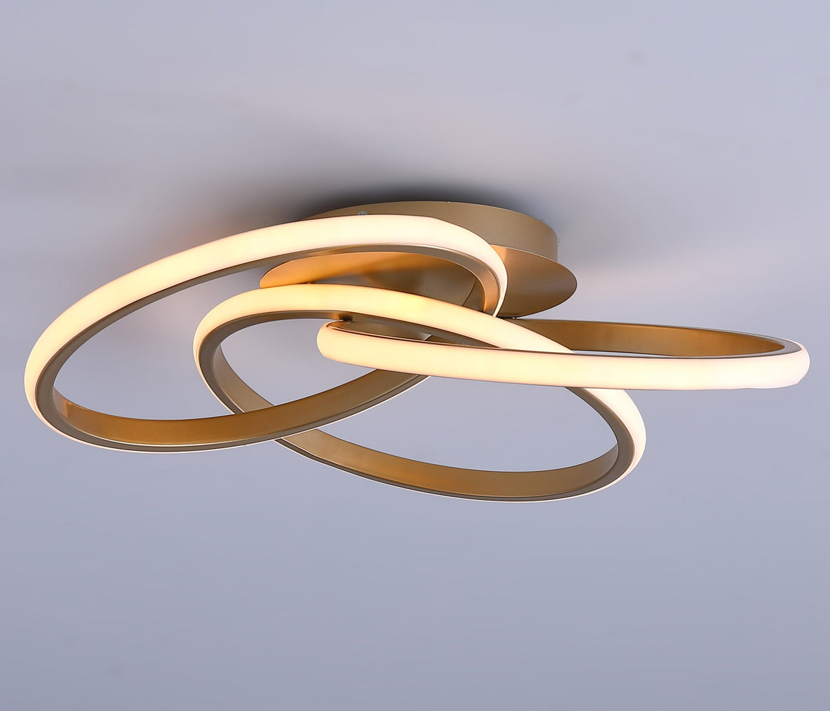 1-Light Twisted Wavy Linear LED Semi-Flush Mount Lighting – alternative view 6