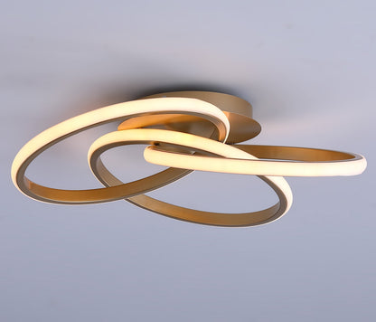 1-Light Twisted Wavy Linear LED Semi-Flush Mount Lighting – alternative view 6