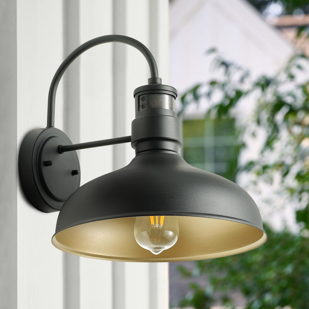 1-Light Metal Dome Shade Wall Sconces Outdoor Lights – alternative view 4