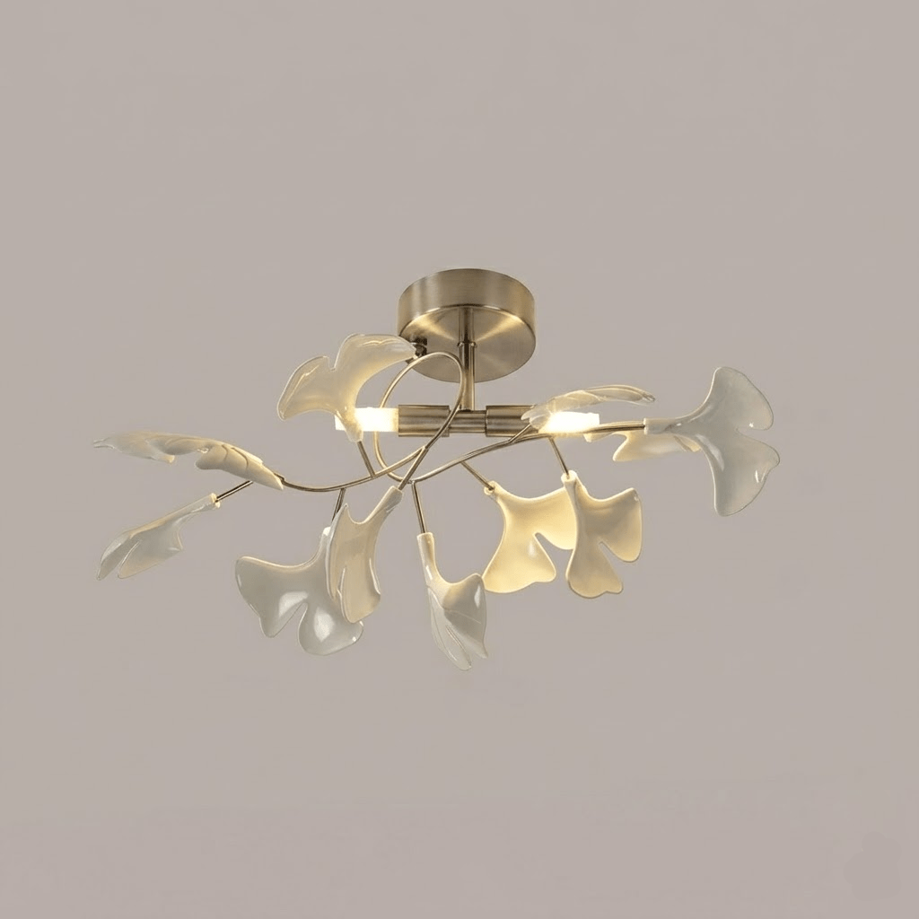 Ginkgo Leaf Ceramic Ceiling Light, alternative view 10