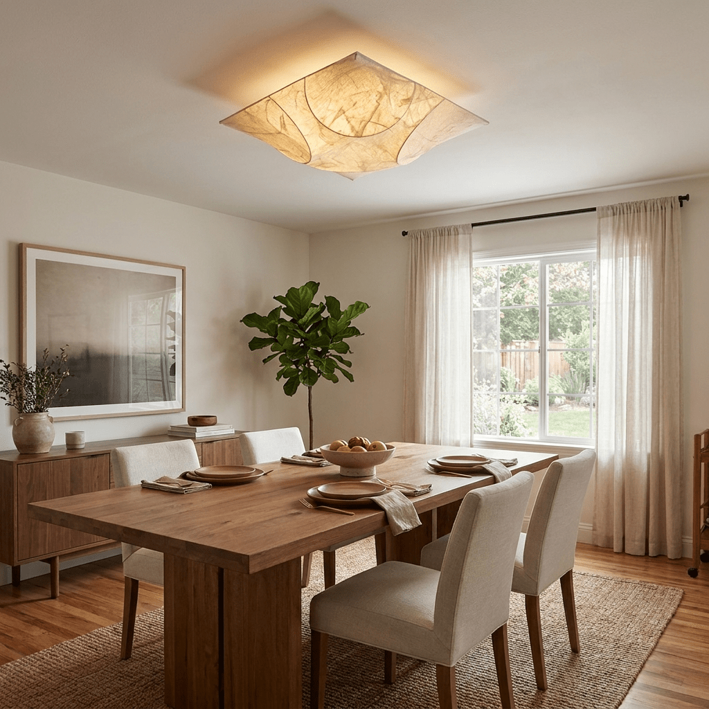 Mulberry Silk Flush Ceiling Light, alternative view 2