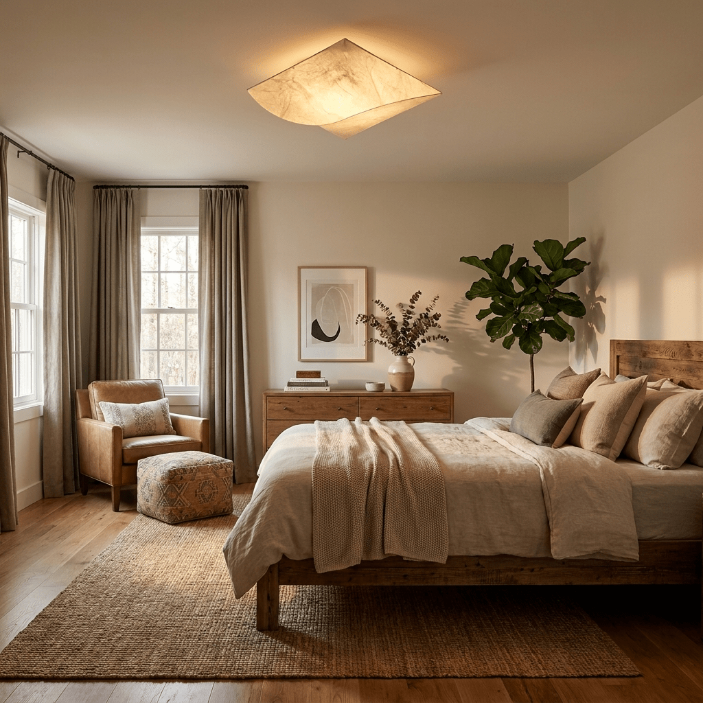 Mulberry Silk Flush Ceiling Light, alternative view 5