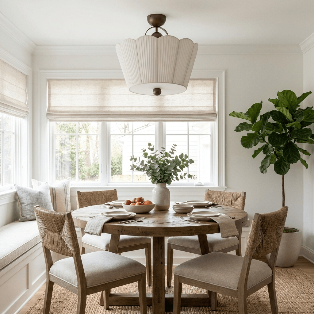 Pleated Fabric Semi-Flush Ceiling Light, alternative view 6