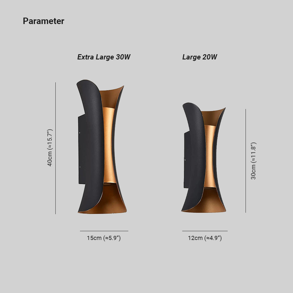 Noxel Curved Outdoor Wall Mounted Led Lamp – alternative view 6
