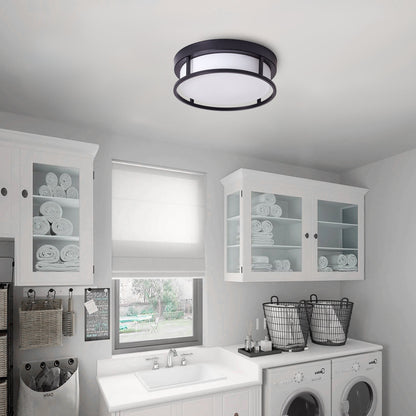2-Lights Round Shade Flush Mount Lighting – alternative view 5