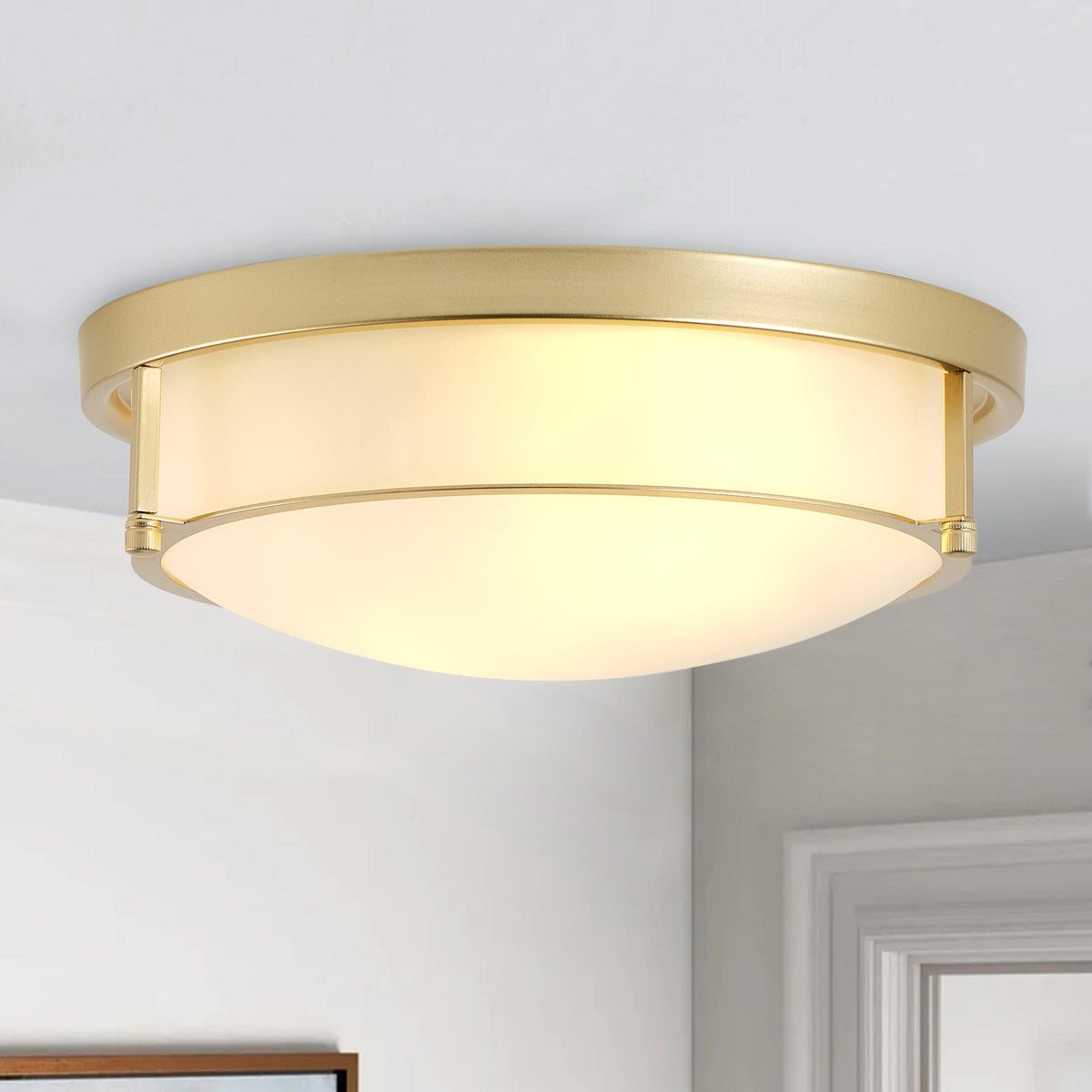 2-Lights Classic Modern Dimmable Flush Mount Lighting – alternative view 2