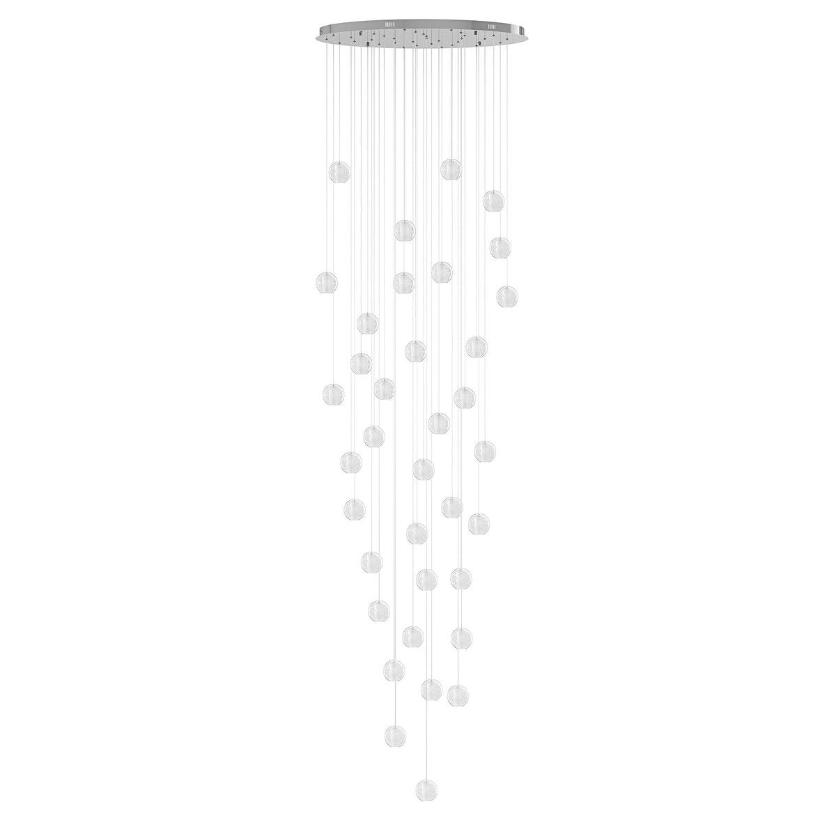 12 Lights & 24 Lights & 36 Lights Modern Crystal Ball Raindrop Chandelier – alternative view 2