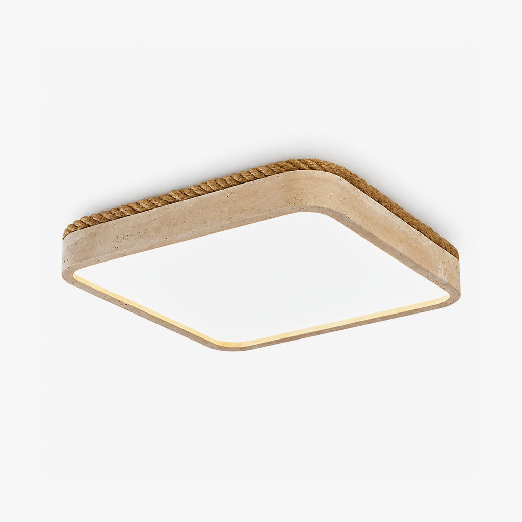 Architectural Travertine Flush Ceiling Light by Everden Living