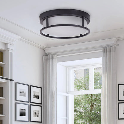 2-Lights Round Shade Flush Mount Lighting – alternative view 4