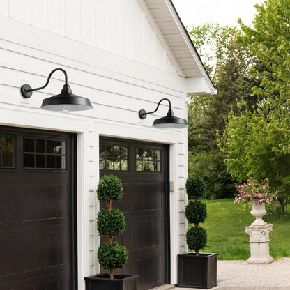 1-Light Metal Disc-Shaped Wall Sconces Outdoor Lights – alternative view 3