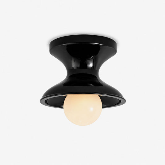 Bobbin-Shaped Resin Flush Ceiling Light by Everden Living