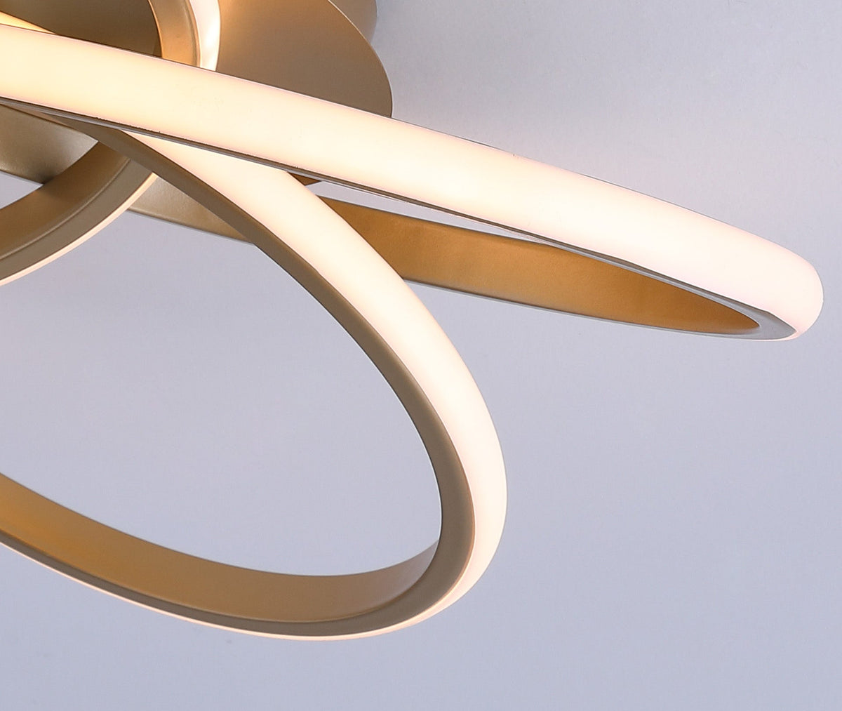 1-Light Twisted Wavy Linear LED Semi-Flush Mount Lighting – alternative view 8
