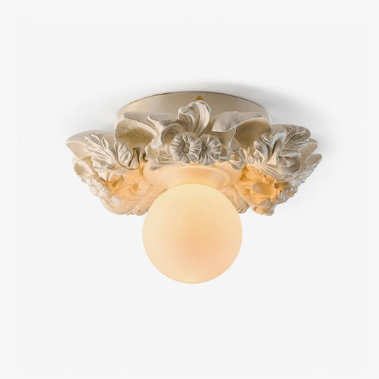 Victorian Glass Flush Ceiling Light by Everden Living