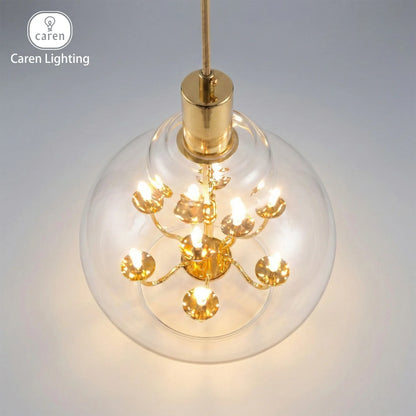 Hand-Blown Glass Cluster Chandelier
