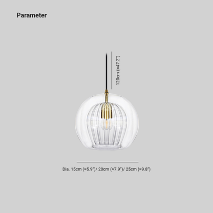 June Glass Globe Pendant Light Clear &Amber – alternative view 4
