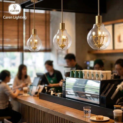 Hand-Blown Glass Cluster Chandelier