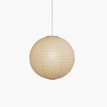 Rice Paper Globe Pendant Lights With Ribbed Shade – alternative view 7