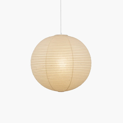 Rice Paper Globe Pendant Lights With Ribbed Shade – alternative view 8