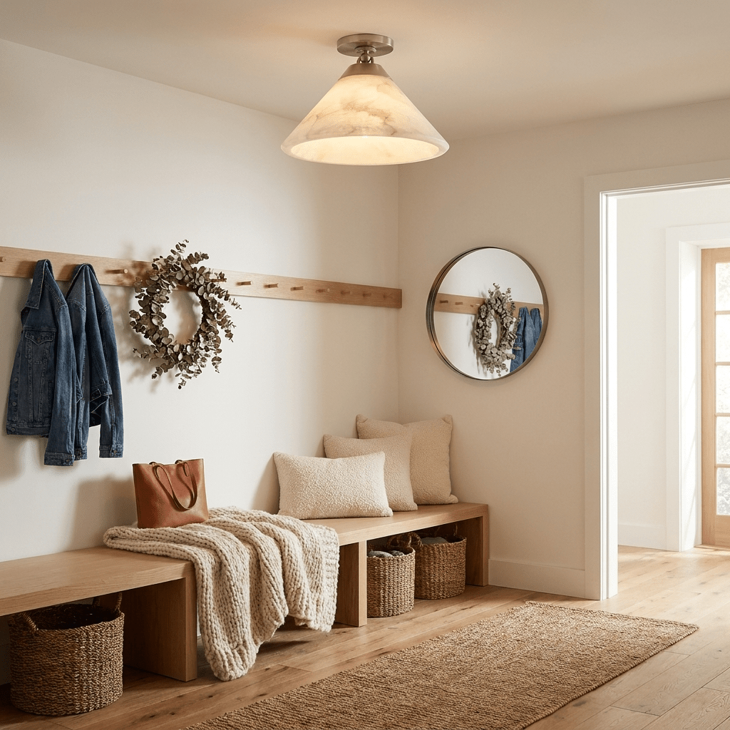 Alabaster Cone Flush Ceiling Light, alternative view 5