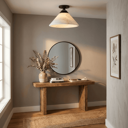 Alabaster Cone Flush Ceiling Light, alternative view 4