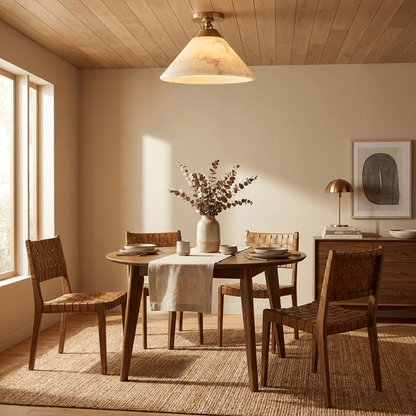 Alabaster Cone Flush Ceiling Light, alternative view 2