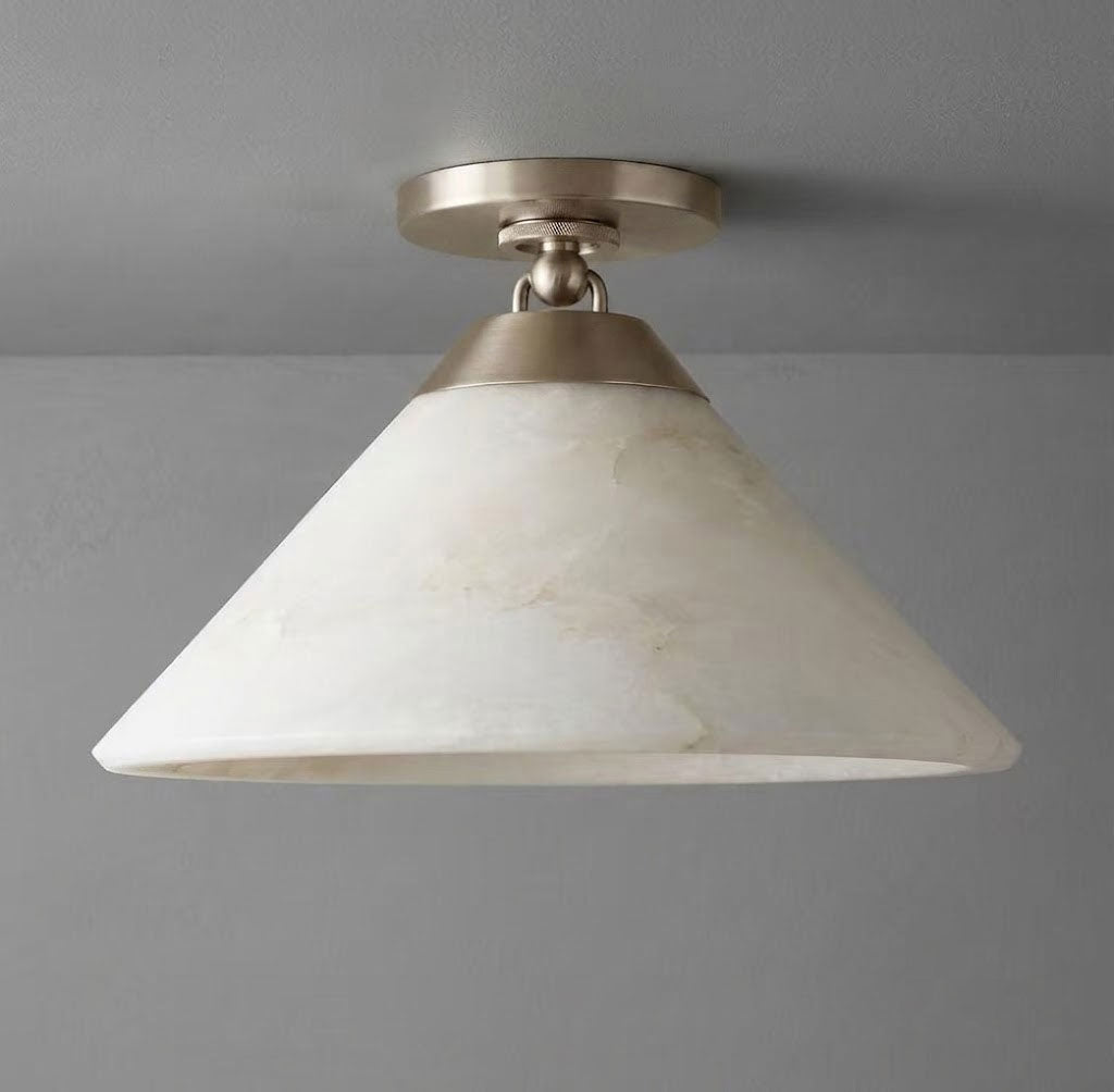 Alabaster Cone Flush Ceiling Light, alternative view 10