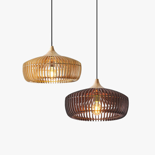 Muto Nordic Japanese Pendant Light Wood Bedroom/Living Room – Everden Living