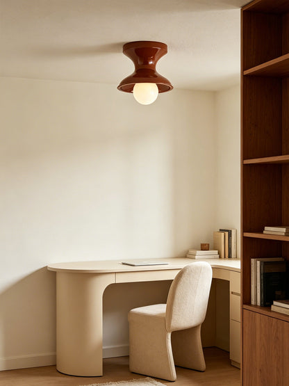 Bobbin-Shaped Resin Flush Ceiling Light, alternative view 5
