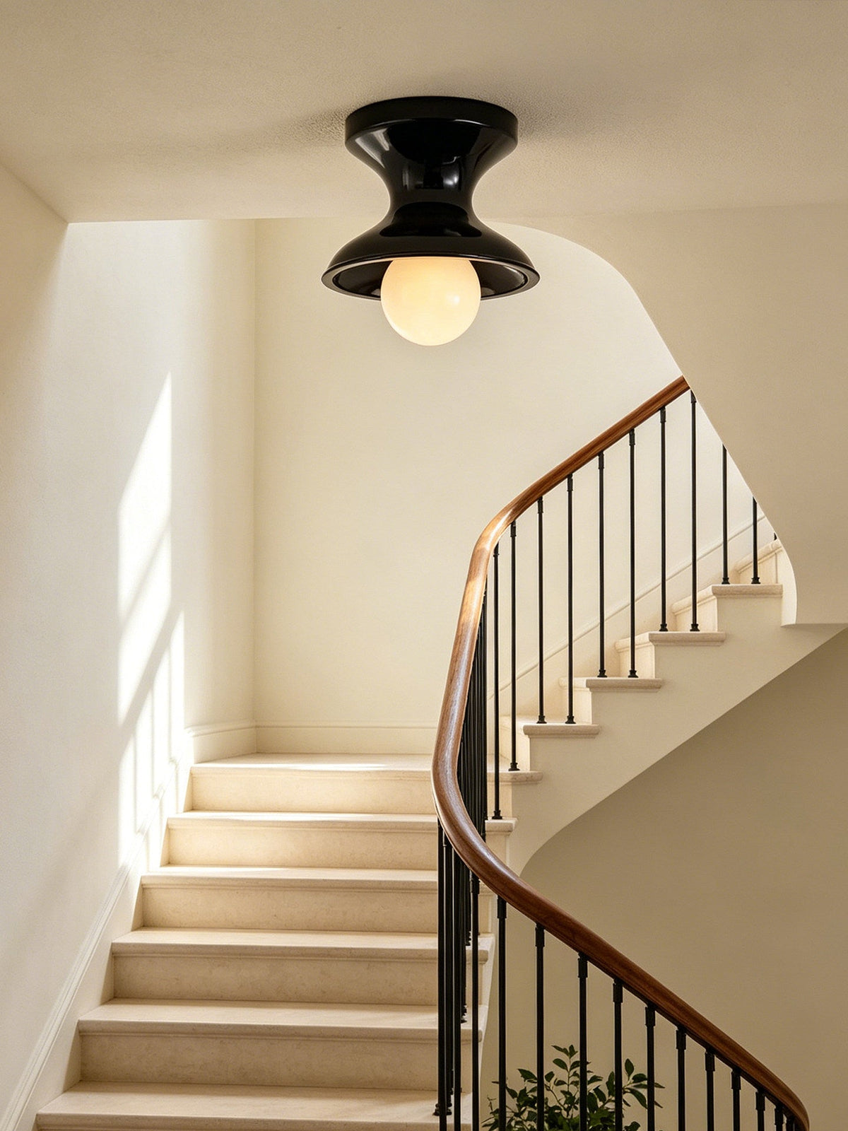 Bobbin-Shaped Resin Flush Ceiling Light, alternative view 7