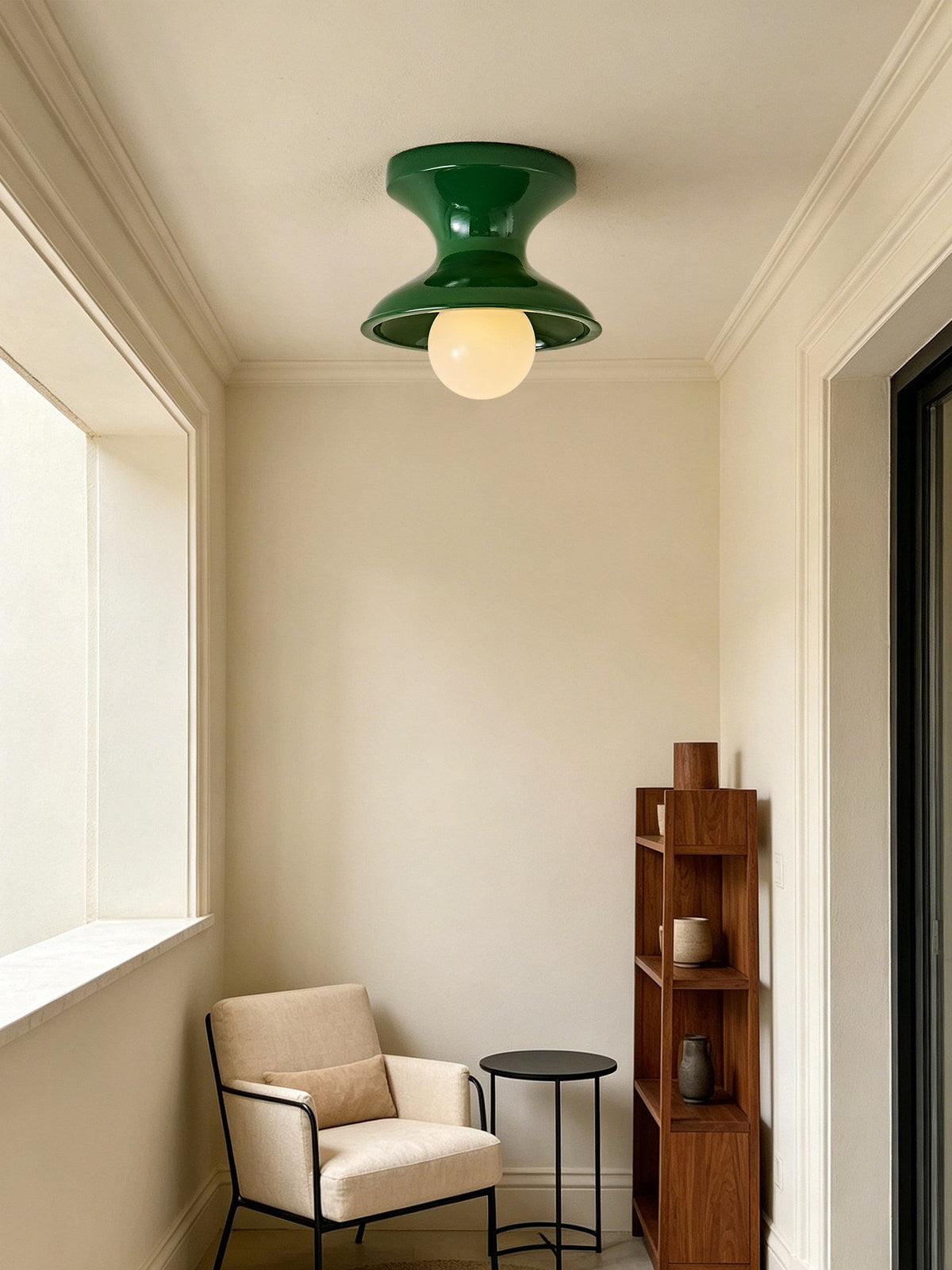 Bobbin-Shaped Resin Flush Ceiling Light, alternative view 8