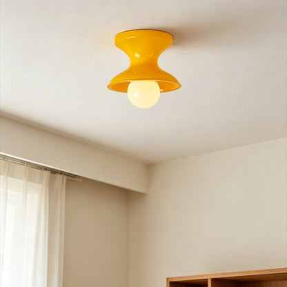 Bobbin-Shaped Resin Flush Ceiling Light, alternative view 6