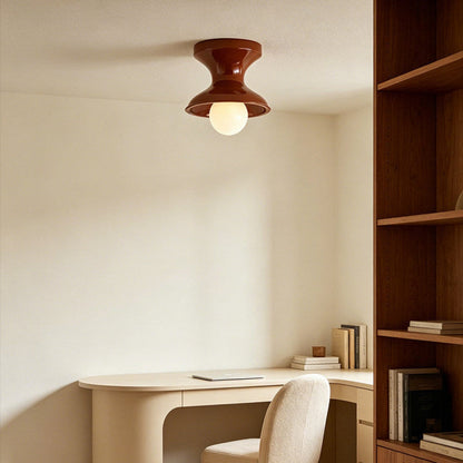 Bobbin-Shaped Resin Flush Ceiling Light, alternative view 2