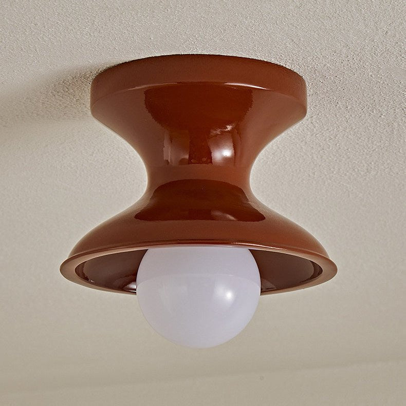 Bobbin-Shaped Resin Flush Ceiling Light, alternative view 9
