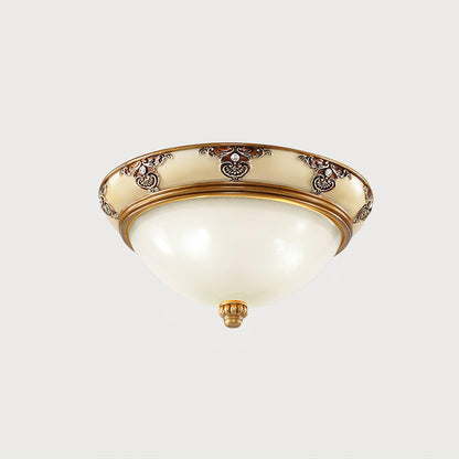Opal Glass Bowl Flush Ceiling Light, alternative view 9