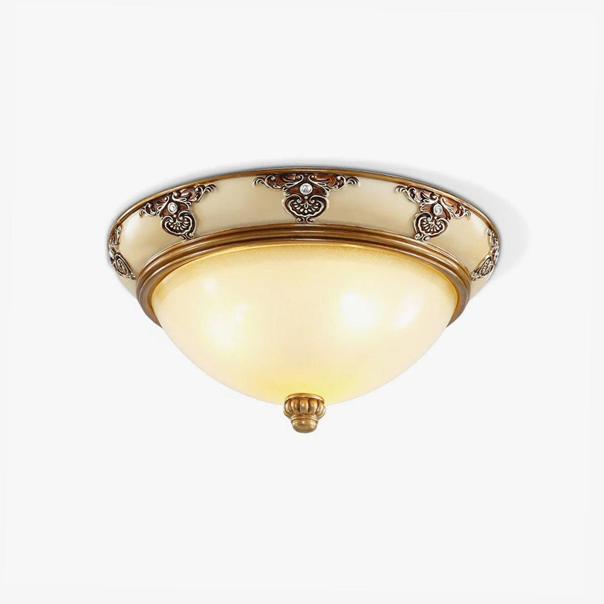 Opal Glass Bowl Flush Ceiling Light by Everden Living
