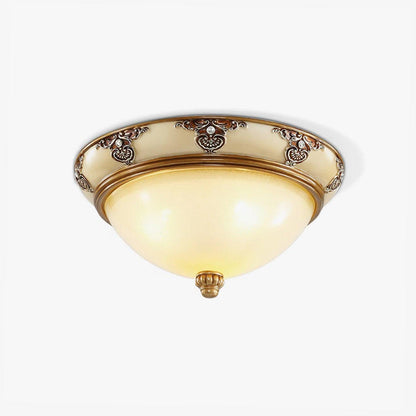 Opal Glass Bowl Flush Ceiling Light by Everden Living