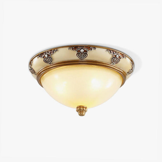 Opal Glass Bowl Flush Ceiling Light by Everden Living