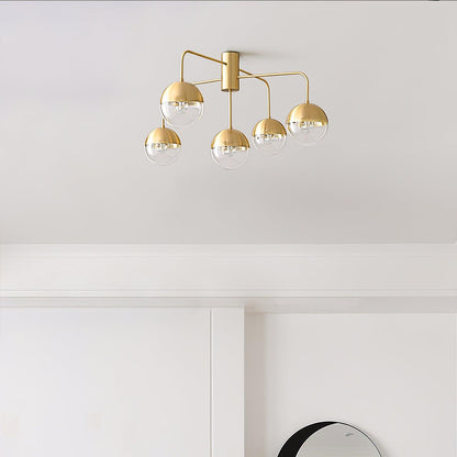 Brass Multi-Globe Ceiling Light, alternative view 8