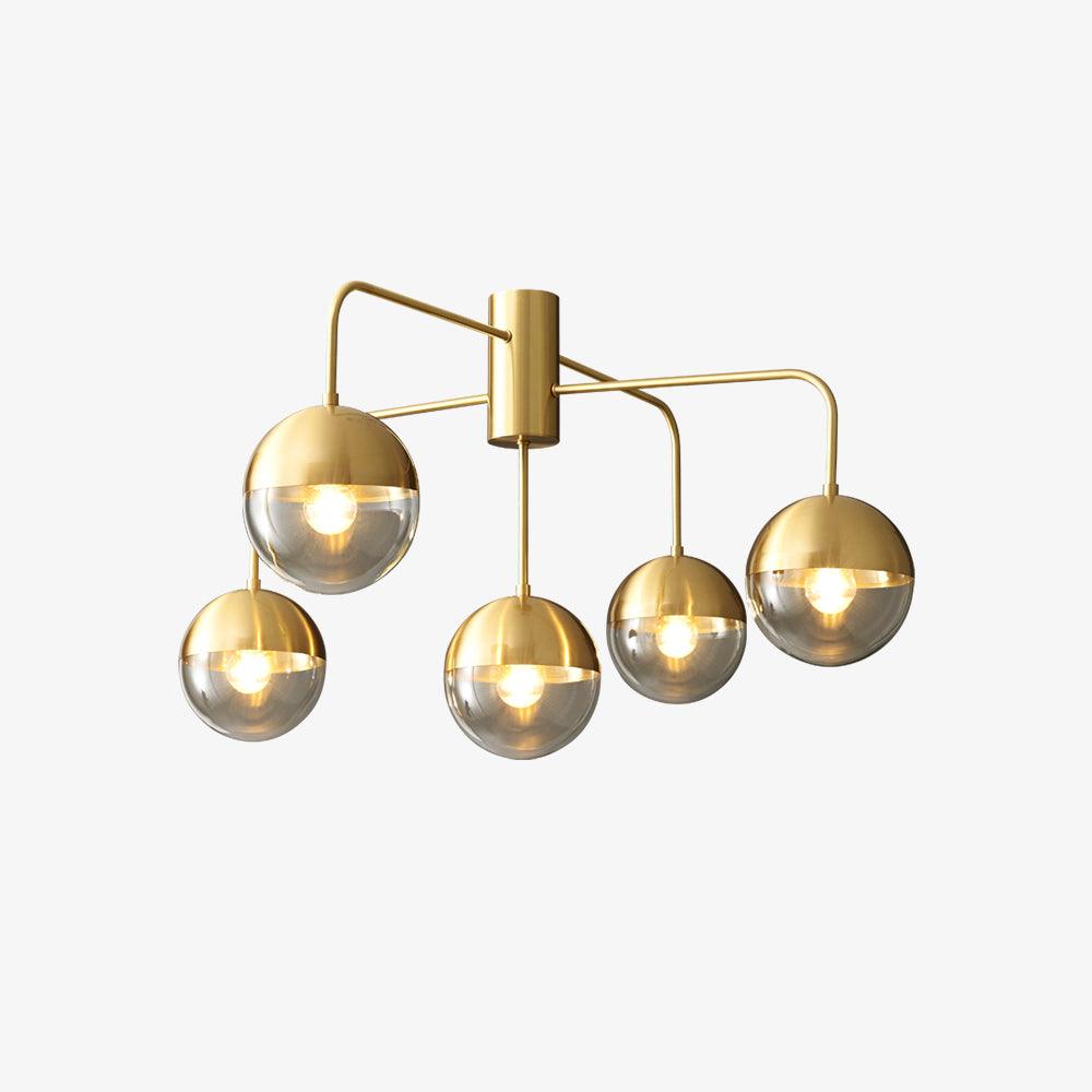 Brass Multi-Globe Ceiling Light, alternative view 5