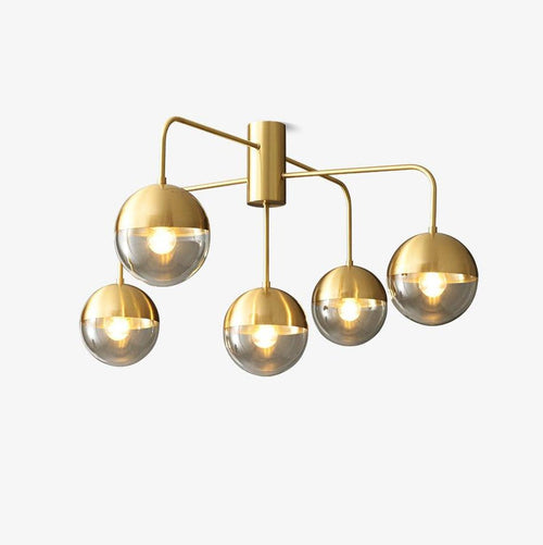 Brass Multi-Globe Ceiling Light by Everden Living