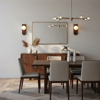 Wood Wall Light With Opal Globe Shade – alternative view 6