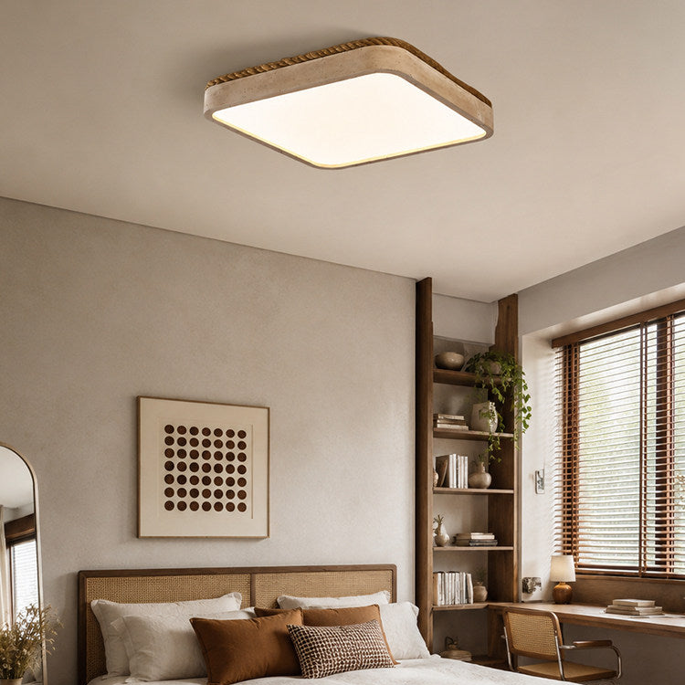 Architectural Travertine Flush Ceiling Light, alternative view 2