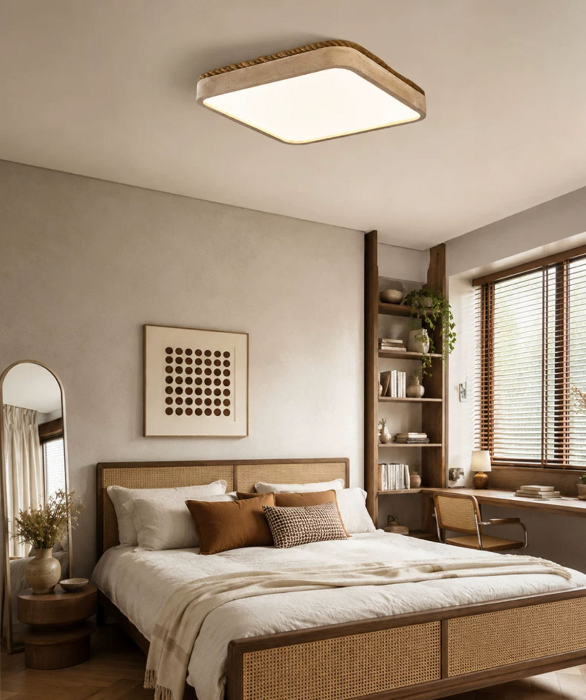 Architectural Travertine Flush Ceiling Light, alternative view 7