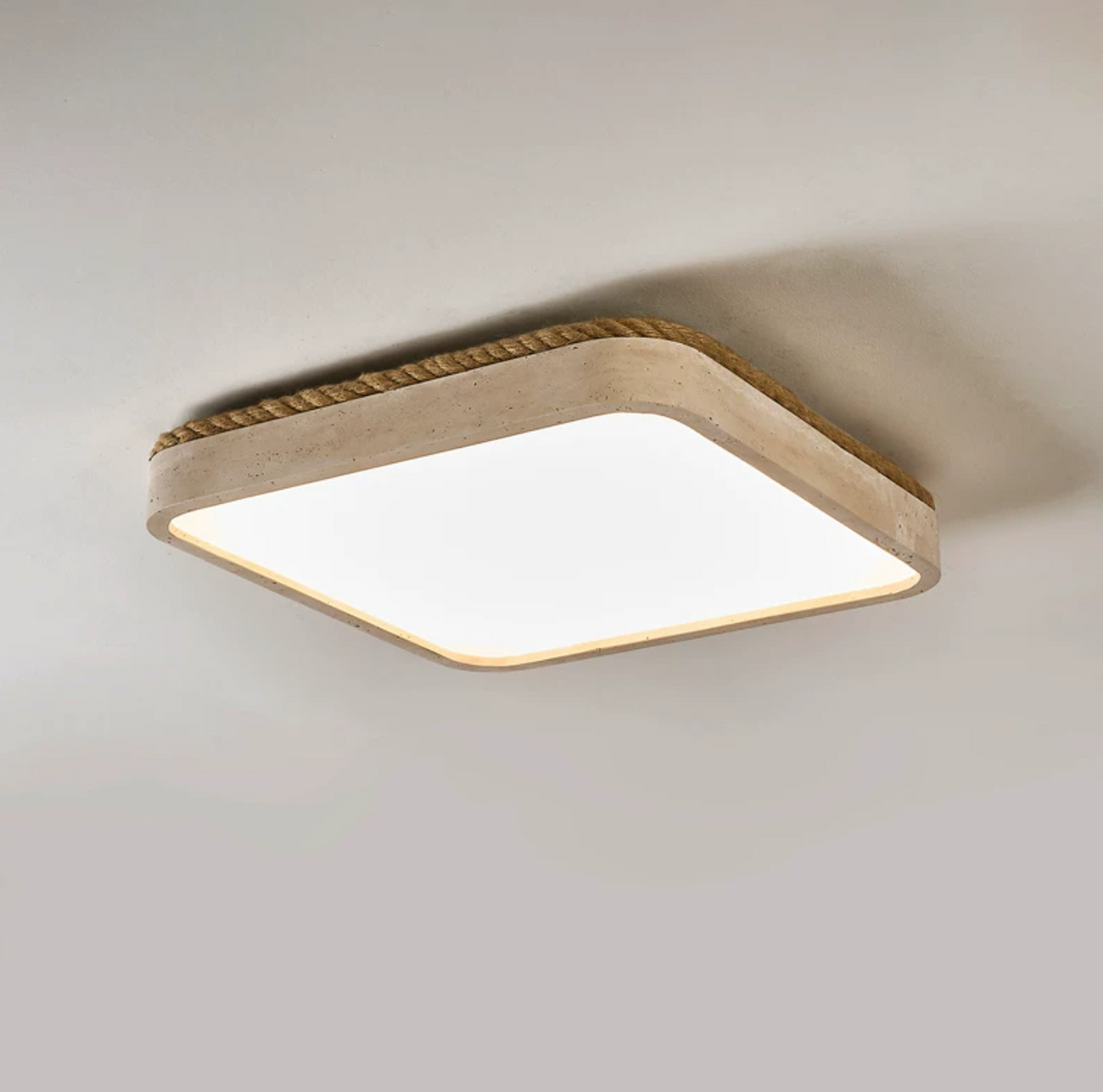 Architectural Travertine Flush Ceiling Light, alternative view 9