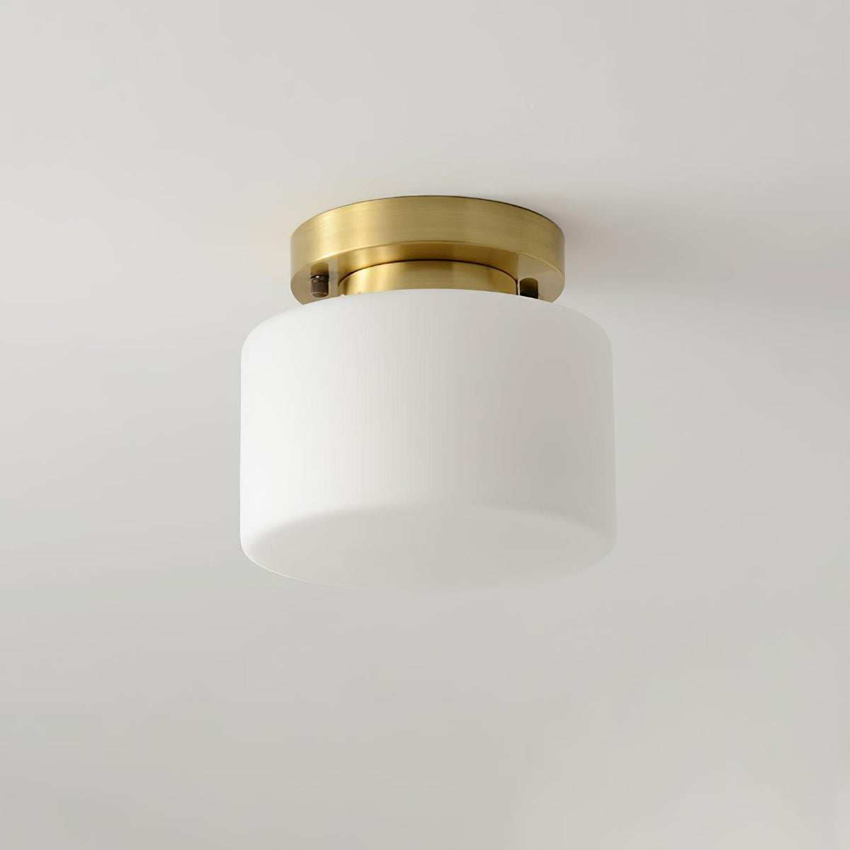 Brass and Glass Flush Ceiling Light, alternative view 9